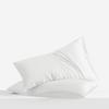 LINENWALAS Solid Cotton 400 TC Pillow Cover, Set of 2 Pillowcovers in White, Standard Size Pillowcase, Pillow Covers with Envelope Closure (17x27 Inch, White) view 1