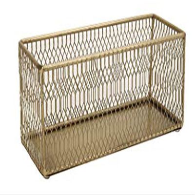 Gold Wire Cutlery holder basket for storage and organizing Kitchen and Bathroom Multi-Purpose for pleasant visual effect Metal & Gold finish for strong high durability.