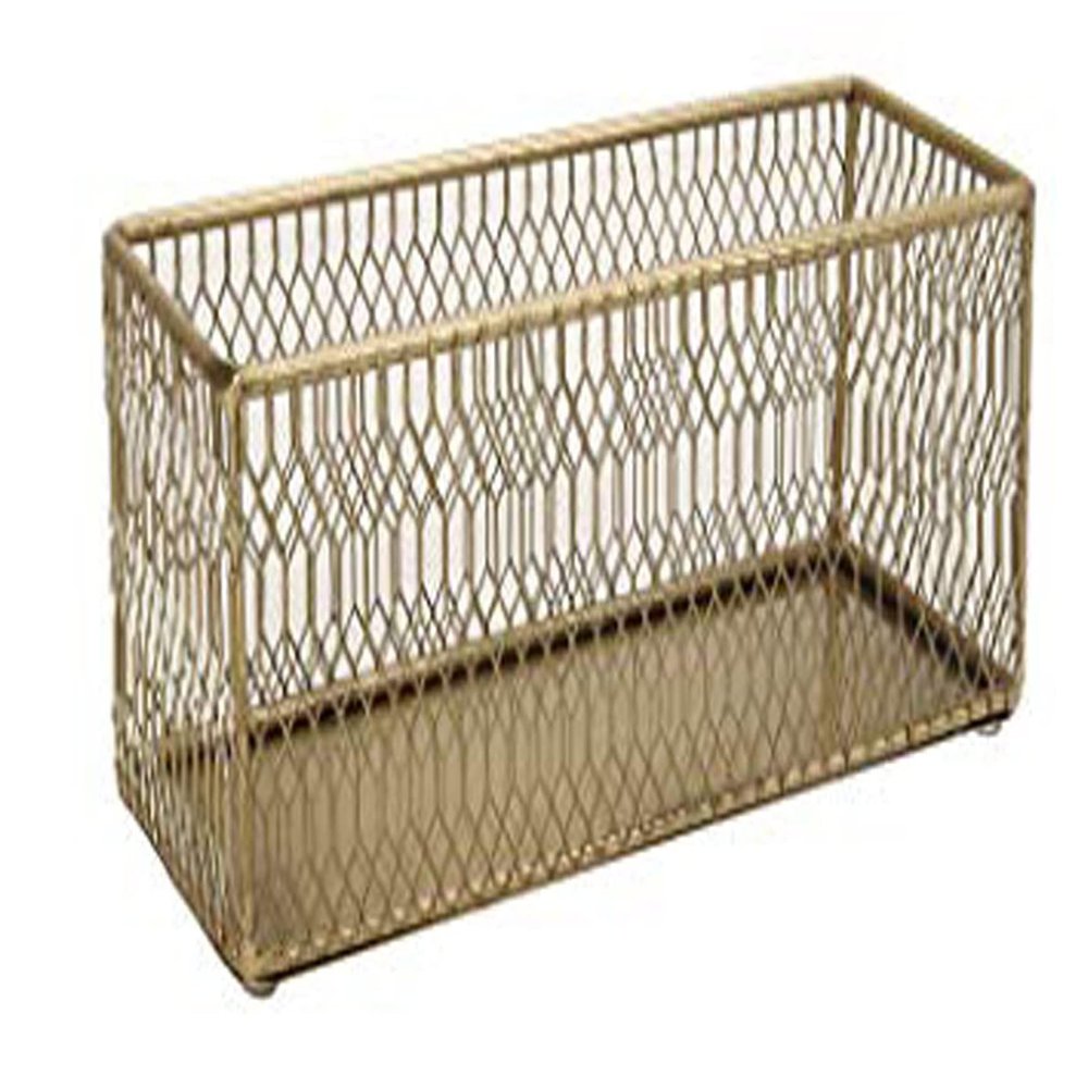 Gold Wire Cutlery holder basket for storage and organizing Kitchen and Bathroom Multi-Purpose for pleasant visual effect Metal & Gold finish for strong high durability.