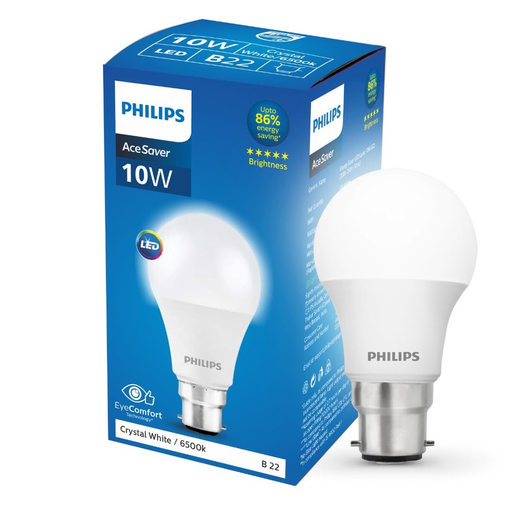 Philips Ace Saver 10W B22 LED Bulb,900lm, Cool Day Light, Pack of 1