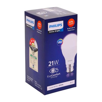 Philips A67 Stellar Bright 21W B22 LED Bulb 2000lm,Cool Day Light, Pack of 1