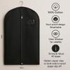 G. Non-Woven Durable Foldable Men's Suit Blazer Coat Cover. Breathable Standard Fabric Dustproof Coat Shirt Organiser Bag With Zipper 40 Inch (Black) Pack of 3 view 3