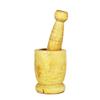 Rolimoli Wooden Okhali and musar spice masher brown color (Brown,Big Size - 9 x 9 x 12 cm) view 1
