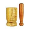 Rolimoli Wooden Okhali and musar spice masher brown color (Brown,Big Size - 9 x 9 x 12 cm) view 2
