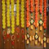 dannyboyzs Dilse Pack of 10 Artificial Dark Orange Marigold Flower Garlands 5 ft Long- for use in Parties, Celebrations, Home Decorations view 1