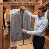 Srajanaa Transparent Men's Blazer Coat Suit Bag Covers | Breathable Fold-Over Dustproof Garment Storage Bags | Durable Plastic Design for Suits & Jackets | Set of 2 | Height-36 inch view 2