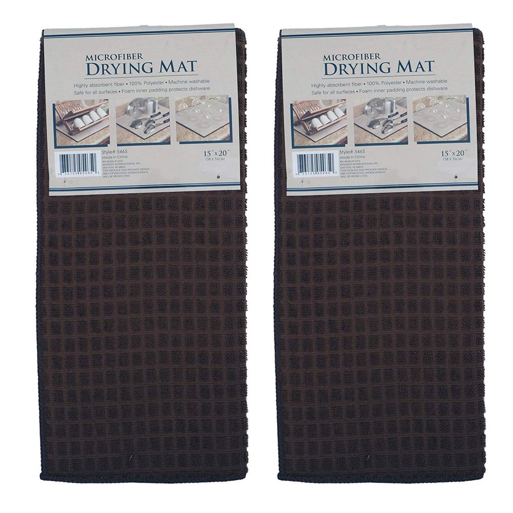 Toriox Microfiber Reversible Dish Drying Mat for Kitchen Microfiber Cushion pad Tableware Drying mat (Random Colour) (2)