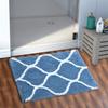 AEROHAVEN Glorious Super Soft Microfiber Designer Anti Slip Bathmat - BM - 14 (Aqua, 20" x 32" OR 50 cm x 80 cm) view 1