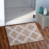 AEROHAVEN 100% Cotton Glorious Super Soft Moroccan Designer Anti Slip Bathmat - BM-17 (Brown, 50 cm x 80 cm) view 1