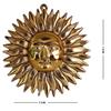 Pranjals House Metallic Brass Surya Dev, Lord Surya Wall Home Decor, Designer Wall Hanging Decoration Sculpture Vastu Figurine Surya for Positivity for Living Room, Bedroom, Home, Office for Protect Evil Eye (7.5 x 7.5 Inches, Golden) view 2