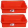 Samruddhi Plastic Multipurpose Organizer Tray - Pack of 2 (Orange, 42 X 31.2 X 20 Cm) view 1