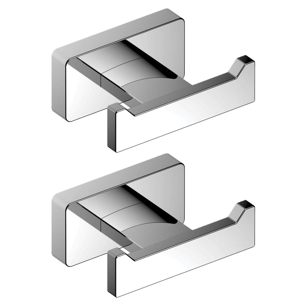 SL Elegant Brass Robe Hook | Coat Hook with Chrome Finish and Wall Mounted (Pack of 2)