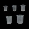 THW (5 pc) 50ml 100ml (250ml-2pc) 500ml Plastic Science Beaker Set Measuring Cup view 1