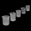 THW (5 pc) 50ml 100ml (250ml-2pc) 500ml Plastic Science Beaker Set Measuring Cup view 3