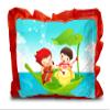Kesar Enterprises Micro Front & Velvet Back Pillow Cushion for Boy & Girl (Rectangle Shape) - 14 x 20-inches Style 35 view 1