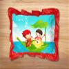 Kesar Enterprises Micro Front & Velvet Back Pillow Cushion for Boy & Girl (Rectangle Shape) - 14 x 20-inches Style 35 view 2