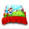 Kesar Enterprises Micro Front & Velvet Back Pillow Cushion for Boy & Girl (Rectangle Shape) - 14 x 20-inches Style 59 view 3