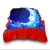Kesar Enterprises Micro Front & Velvet Back Pillow Cushion for Boy & Girl (Multicolour, 14 x 20-inches) view 3