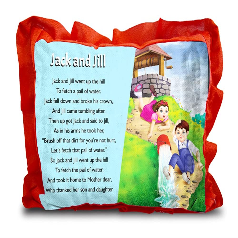 Kesar Enterprises Micro Front & Velvet Back Pillow Cushion for Boy & Girl (Rectangle Shape) - 14 x 20-inches Style 94