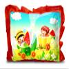 Kesar Enterprises Micro Front & Velvet Back Pillow Cushion for Boy & Girl (Rectangle Shape) - 14 x 20-inches Style 50 view 1