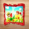 Kesar Enterprises Micro Front & Velvet Back Pillow Cushion for Boy & Girl (Rectangle Shape) - 14 x 20-inches Style 50 view 2