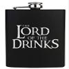 TRAQ Hip Flask for Men OR Women with Lord of The Drinks Engraving (8 oz) view 1