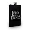 TRAQ Hip Flask for Men OR Women with Lord of The Drinks Engraving (8 oz) view 2