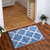 AEROHAVEN Glorious Super Soft Microfiber Abstract Moroccan Designer Anti Slip Bathmat (Aqua, 50 cm x 80 cm) view 3