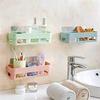 HEMJEX Plastic Bathroom Storage Shelf Organization with Rack Basket with Self Stick for Shampoo; Conditioner and Soap view 3