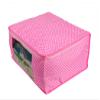 Sunesh Creation Pack of 3 Pink with White Polka Dots Print Clothes/Lehenga/Saree Cover Bag with Zip Closure for Storage and Gift Purpose (41x33x23cm) view 2