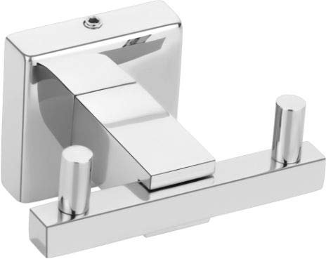 PROMIXO Heavy Duty Stainless Steel (Pack of 2) Matrix Robe Hook with Chrome Finish for Bathroom and Home Improvement.