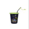 Swabs Stainless Steel Air Tight Glass with Sipper Lid & Straw with Extra Travel Lid for Kids, Silver 300ml view 1