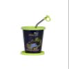 Swabs Stainless Steel Air Tight Glass with Sipper Lid & Straw with Extra Travel Lid for Kids, Silver 300ml view 2