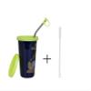 Swabs Stainless Steel Air Tight Glass with Sipper Lid & Straw with Extra Travel Lid for Kids, Silver 300ml view 3