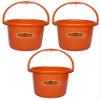 Bharat Sales Corp.Plastic Unbreakable Bucket, 10 L (Orange, Standard Size) - Set of 3 view 1