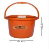 Bharat Sales Corp.Plastic Unbreakable Bucket, 10 L (Orange, Standard Size) - Set of 3 view 3