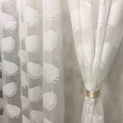 Homefab India Sheer Long Door Curtain - Semi Transparent Curtain (9ft, White) -1 Piece