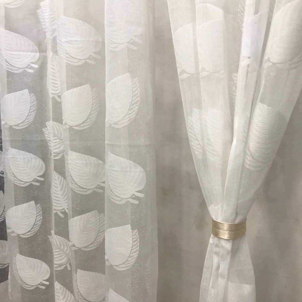 Homefab India Sheer Long Door Curtain - Semi Transparent Curtain (9ft, White) -1 Piece