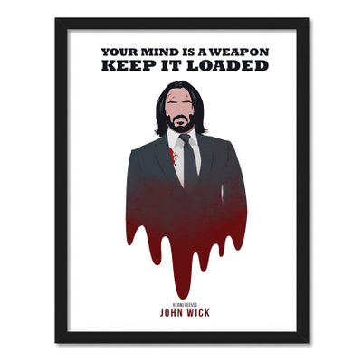 Good Hope John Wick Fan Art Framed Poster With Acrylic Sheet For Room Office Home wall Decoration Bedroom Hotel Living Gift Painting sticker wallpaper Boys Hostel (10x13 Inch Framed Poster)