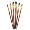 Chrome Small Handle Synthetic Filbert Tip Artist Paint Brushes- 6 Piece Set for Acrylic, Watercolor, Oil Painting view 1