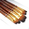 Chrome Small Handle Synthetic Filbert Tip Artist Paint Brushes- 6 Piece Set for Acrylic, Watercolor, Oil Painting view 3
