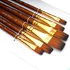 Chrome Painting Brushes Set of 6 Professional Flat Tip Synthetic Hair Artist Brush for Acrylic/Watercolor/Oil Painting view 2