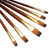 Chrome Painting Brushes Set of 6 Professional Flat Tip Synthetic Hair Artist Brush for Acrylic/Watercolor/Oil Painting view 3