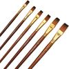 Chrome Painting Brushes Set of 6 Professional Flat Tip Synthetic Hair Artist Brush for Acrylic/Watercolor/Oil Painting view 4
