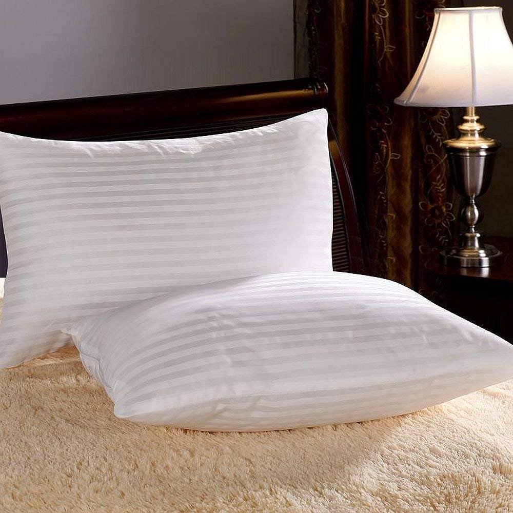 IMSmartMart Soft Fiber Cotton Bed Pillow, 17" x 26", White - Set of 2