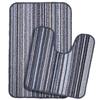 Saral Home Microfiber Bathmat with Contour Set -(Black, 40X60 CM) view 1