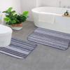 Saral Home Microfiber Bathmat with Contour Set -(Black, 40X60 CM) view 2
