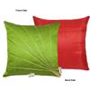 indoAmor Stripes Pattern Silk Cushion Covers (Green & Red, 16x16 inches) - Set of 5 Pieces view 3