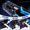 FEDUS RJ45 Crimping Tool Kit, Crimping Tool rj45 Crimping Machine for Cat6A Cat5E Cat5 RJ45 Ethernet tool kit, 100PCS rj45 Connector, Network Lan Tester, Cut and Strip Tool view 3