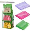 Vroxy 6 Pocket Large Clear Purse Handbag Hanging Storage Bag Organizer Closet Tidy Closet Organizer Wardrobe Rack Hanger Holder for Fashion Handbag Purse (Assorted) view 3